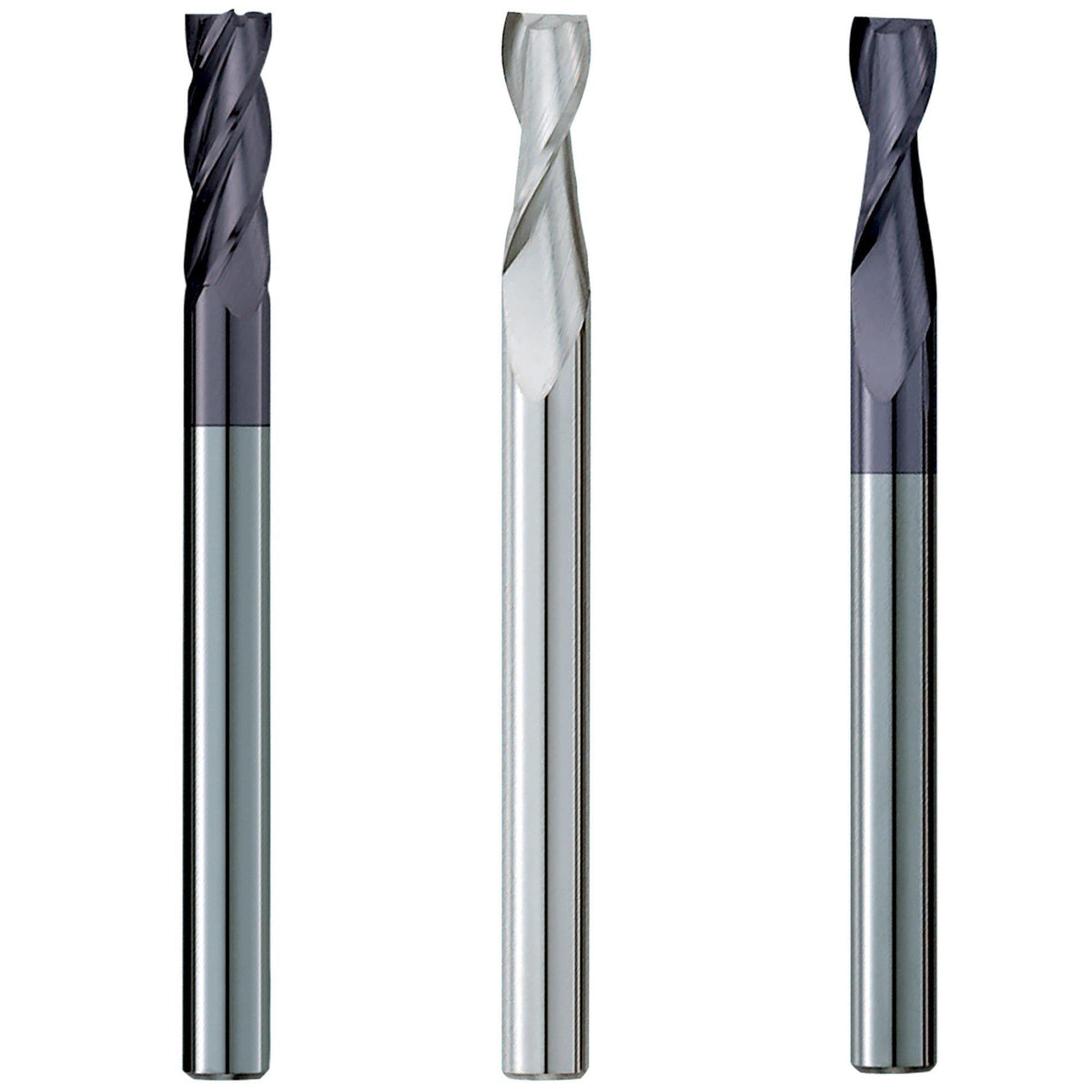 (3 Pack) 1/4" x 11/2" x 6" Long Reach Square Carbide End Mill The