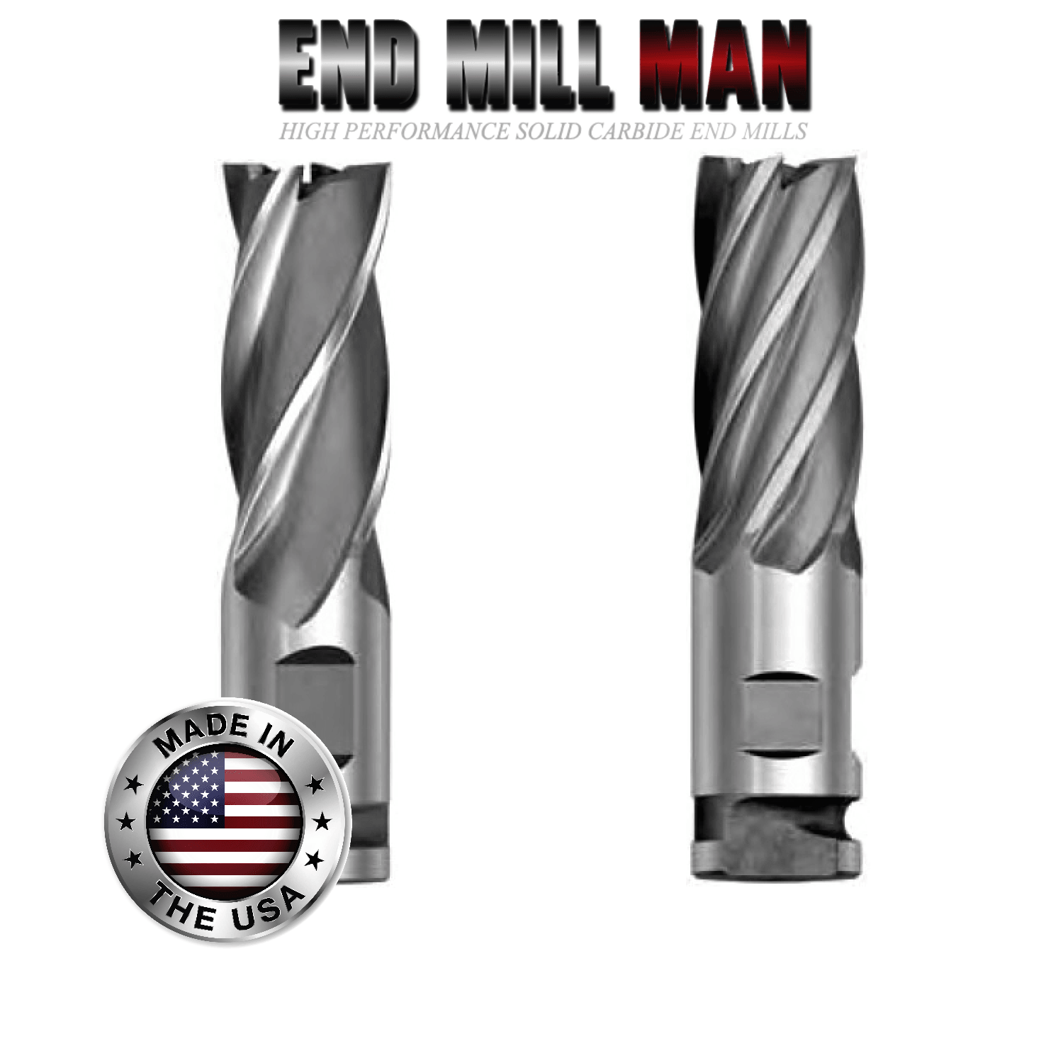 2" Dia. x 2" Cut Length Sure-Lock 4 and 6 Flute End Mill (2" Shank) - The End Mill Store 