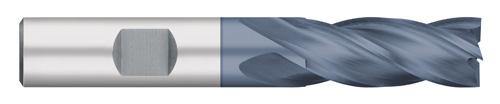 17/32" x 1-3/8" LOC (3 Pack) HSS 4 Flute End Mills (1/2" Shanks) - The End Mill Store 