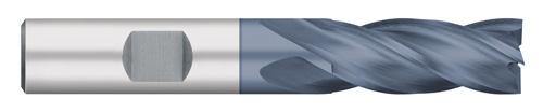 9/16" x 1-3/8" LOC (3 Pack) HSS 4 Flute End Mills (1/2" Shanks) - The End Mill Store 