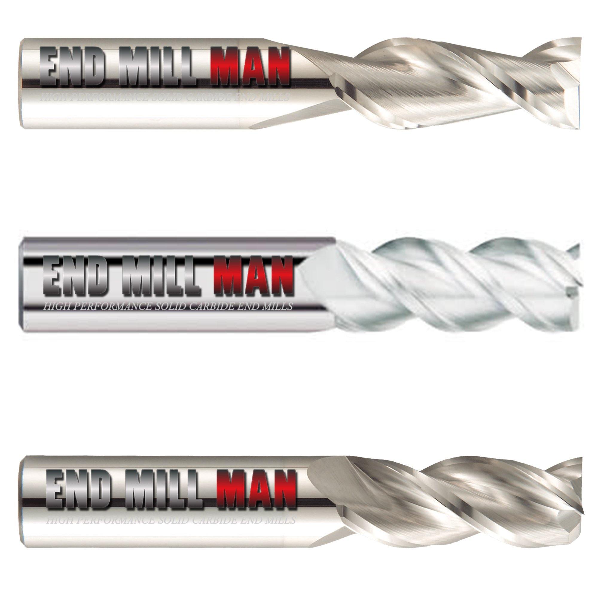 (3 Pack) 1/2" x 2" x 4" Aluminum HP Carbide End Mills - The End Mill Store 