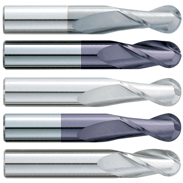 SYHML-SHOP 1pc Ball Nose End Mill Two Flutes Solid Carbide Ball Nose End Mills 2 Flutes R0.5-R6.0 Cnc End Milling Cutter For Metal Face And Slot Machining Hrc50 Coated End Mills