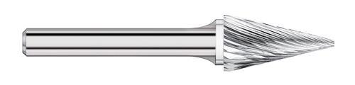 SM-53 16° Burr (10 Pack) 3/16" x 1/2" Cut Length x 1-3/4" OAL on 1/8" Shanks - The End Mill Store 