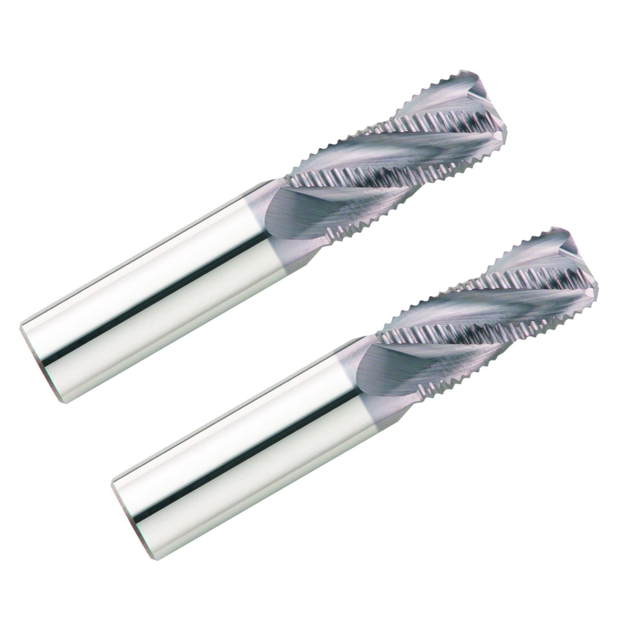 (2 Pack) 7/8" x 2-1/4" x 5" Turbo Roughing Carbide End Mills - The End Mill Store 