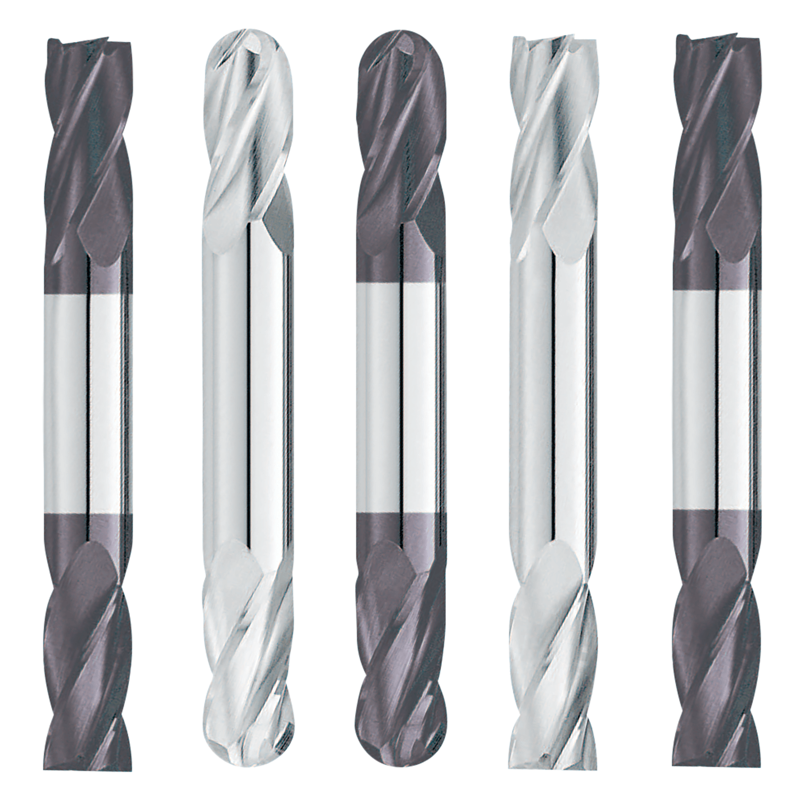 Double Ended (5 Pack) 1/4" x 1/2" LOC x 2-1/2" - The End Mill Store 