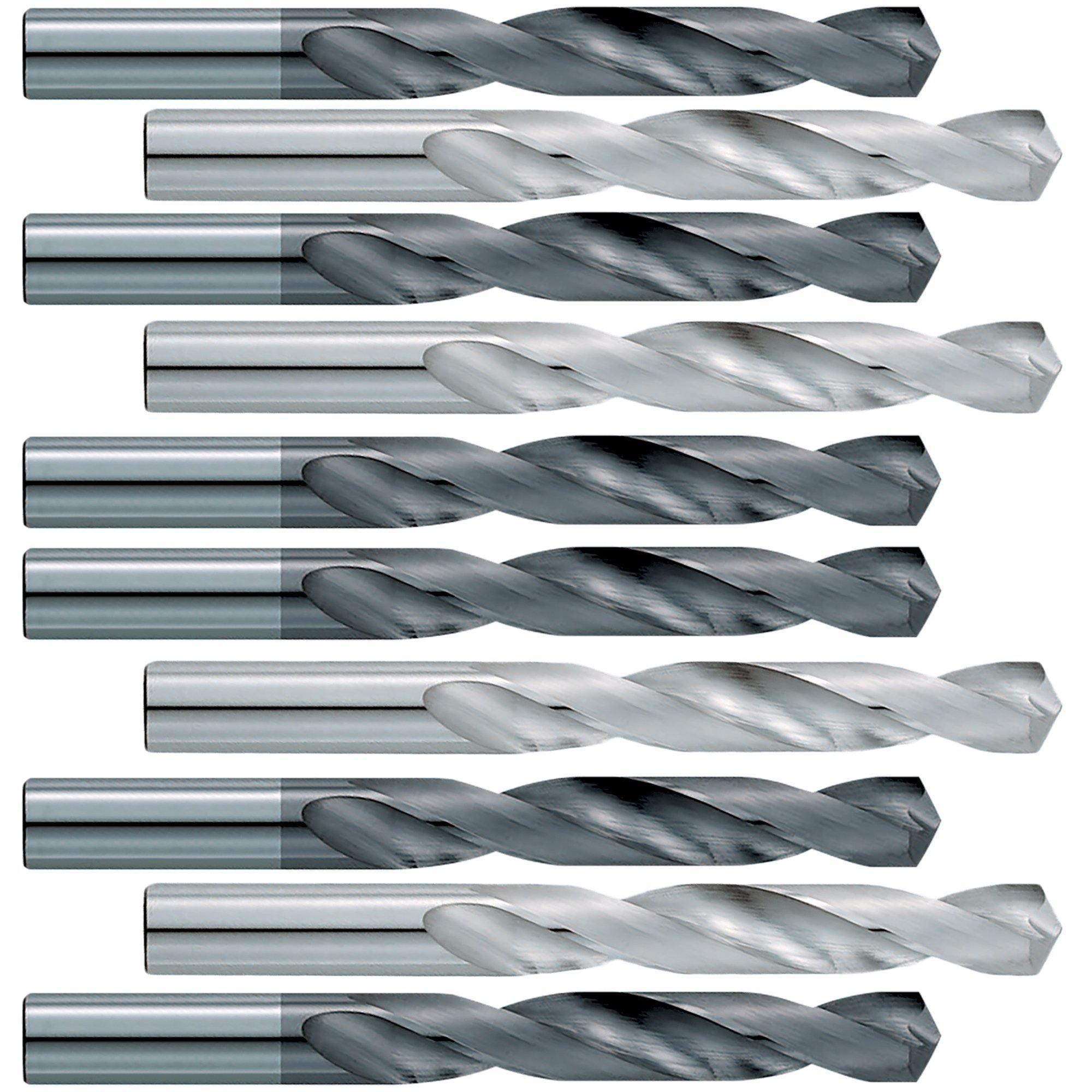 (10 Pack) 5/32" Dia. x 1-3/8" LOF x 2-1/2" OAL Carbide Drill Bits - The End Mill Store 