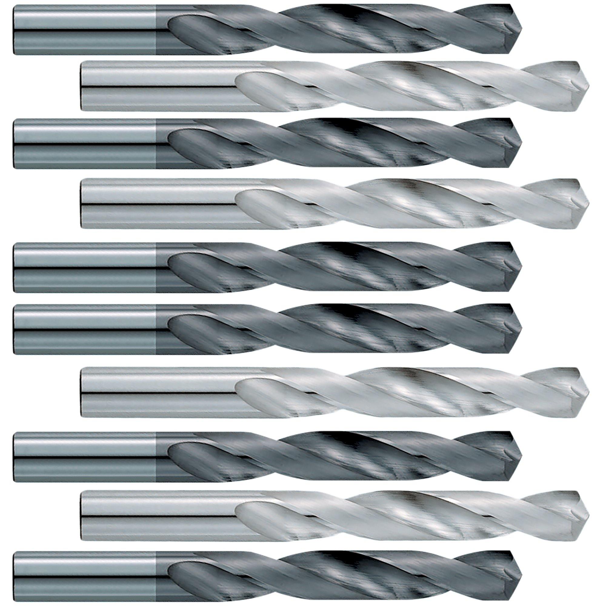 (10 Pack)  Size (R) .339 Jobber Length Carbide Drill Bits - The End Mill Store 