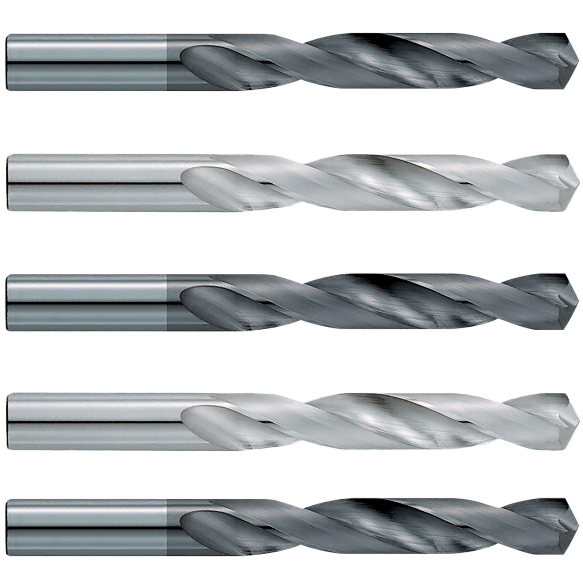 (5 Pack) 23/64" Dia. x 2-3/4" LOF x  4-1/4" OAL Carbide Drill Bits - The End Mill Store 