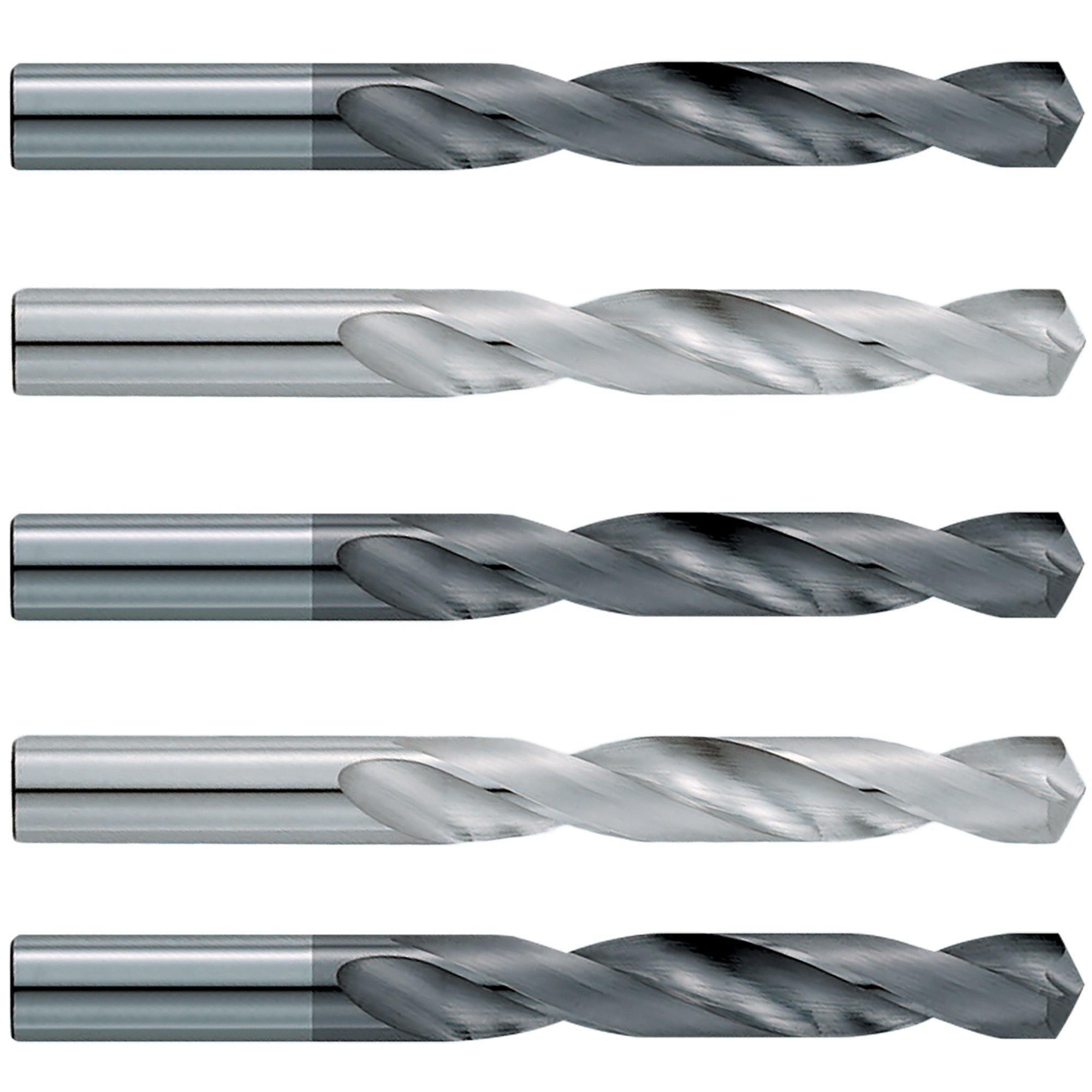 (5 Pack) 15/32" Dia. x 3" LOF x  4-3/4" OAL Carbide Drill Bits - The End Mill Store 