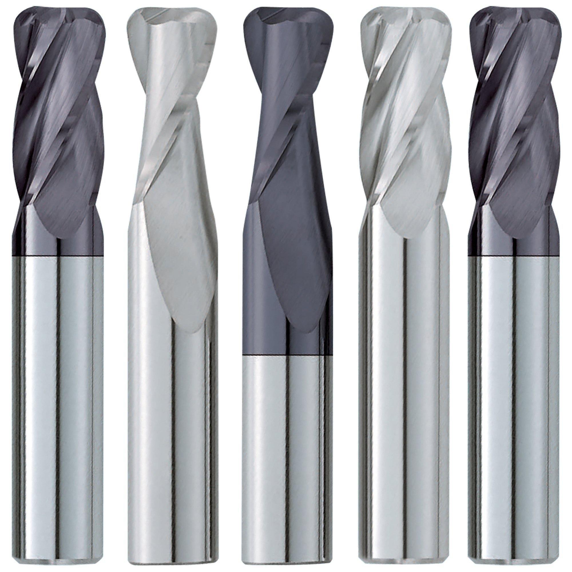 (5 Pack) 3/16" Dia. x 1-1/8" LOC x 3" OAL  Radius Carbide End Mill - The End Mill Store 