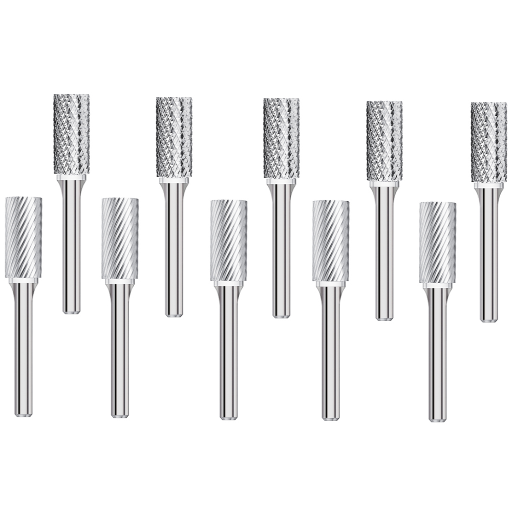 SB-51 Burr (10 Pack) 1/4" x 1/2" Cut Length x 1-3/4" OAL on 1/8" Shanks - The End Mill Store 