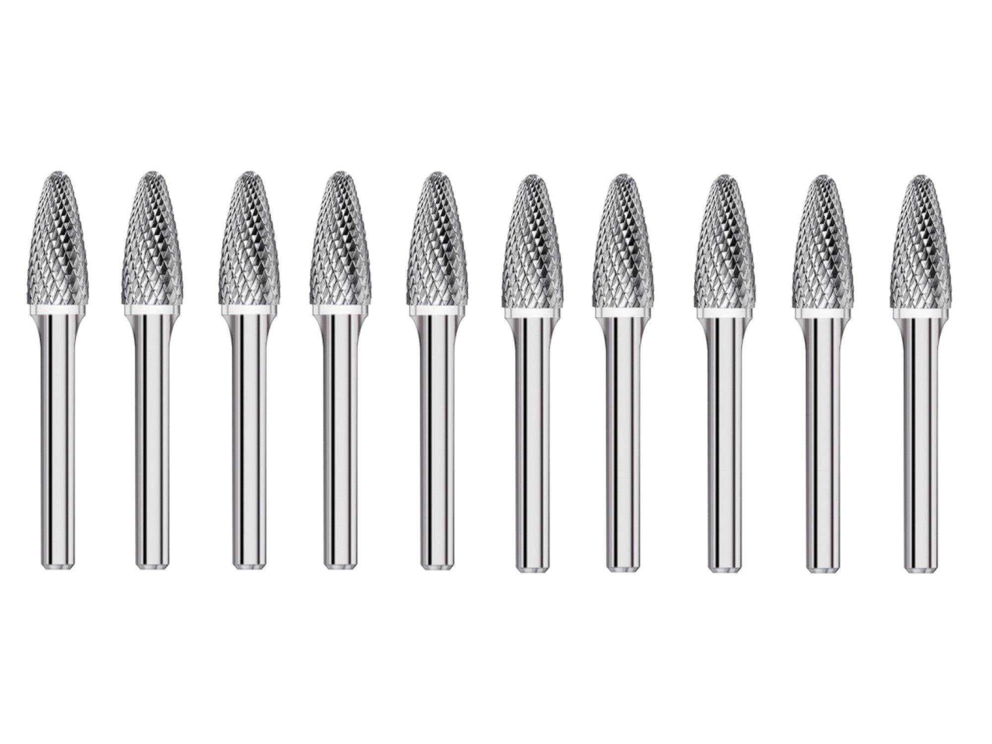 SF-7 Burr (10 Pack) 3/4" x 1" Cut Length x 2-1/2" OAL on 1/4" Shanks - The End Mill Store 