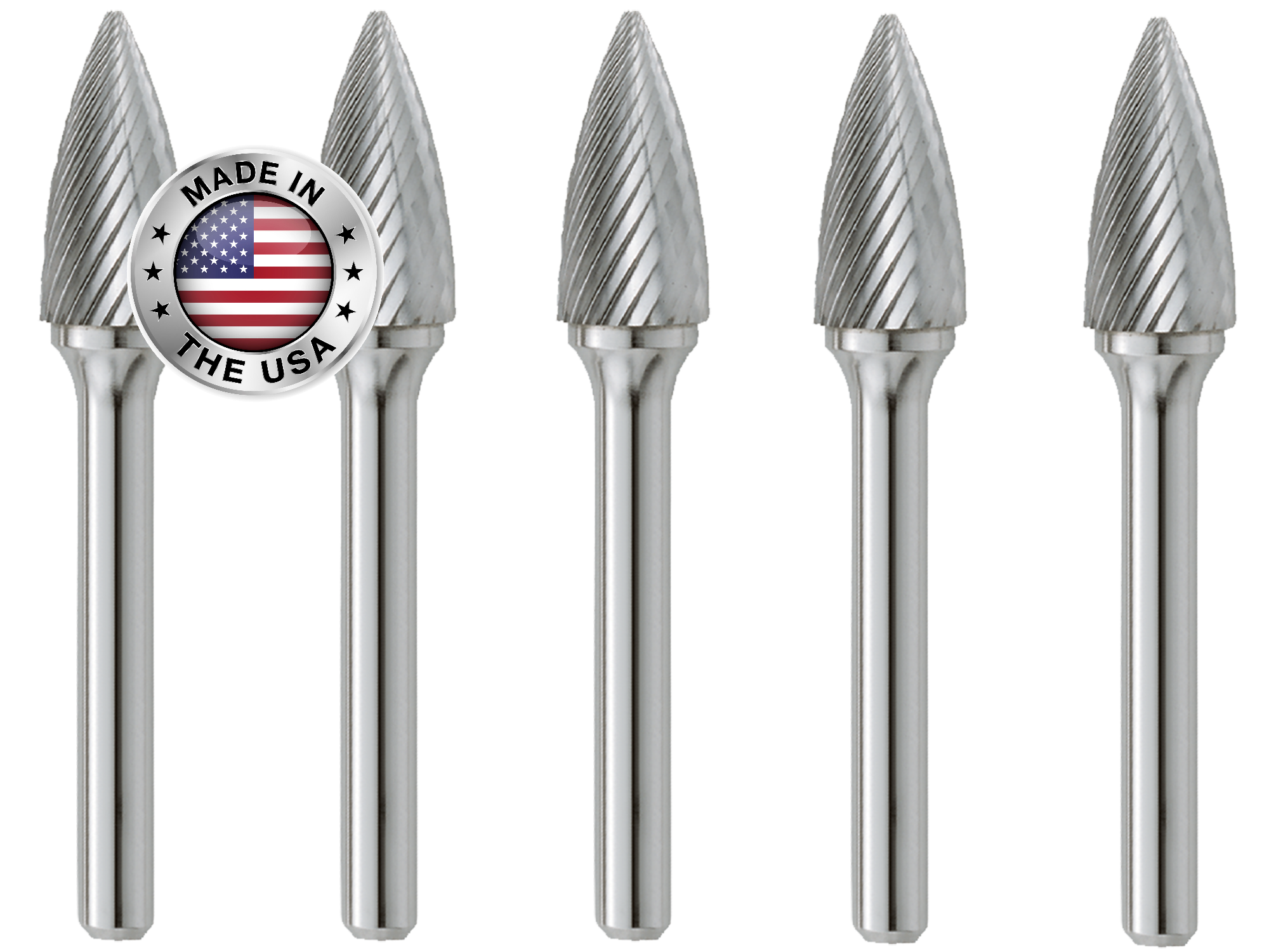 SG-7 Burr (5 Pack) 3/4" x 1" Cut Length x 2-1/2" OAL on 1/4" Shanks - The End Mill Store 