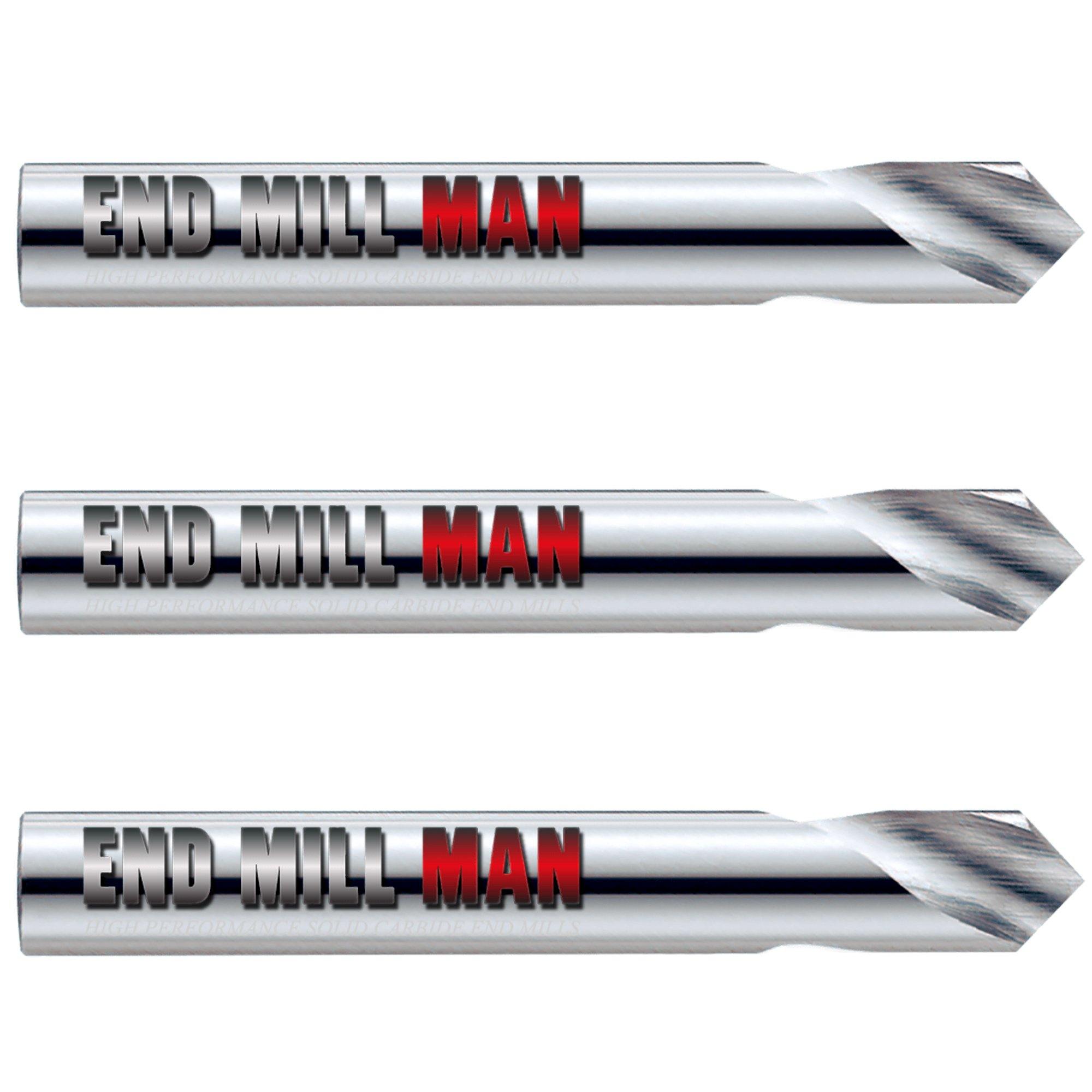 (3 Pack) 3/8" x 1-1/2" x 6" Carbide Spotting Drills - The End Mill Store 