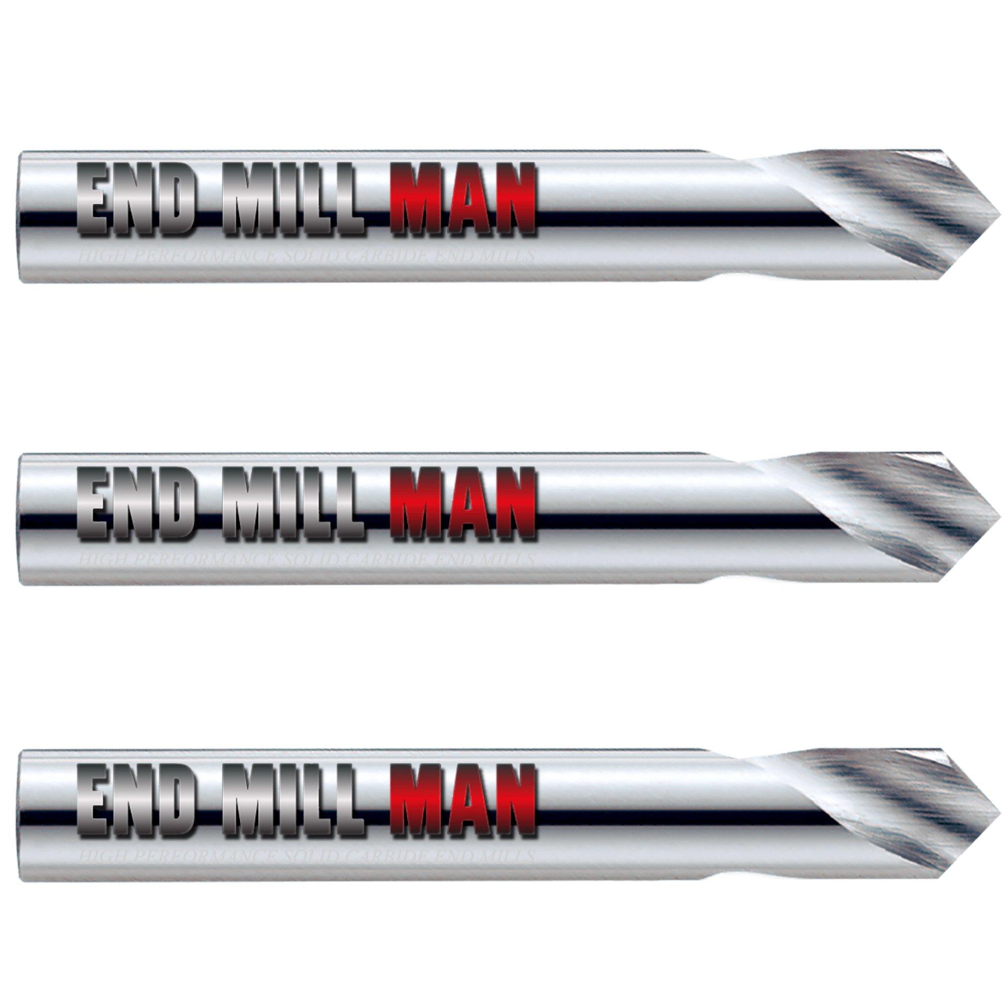 (3 Pack) 1" x 2" x 6" Carbide Spotting Drills - The End Mill Store 
